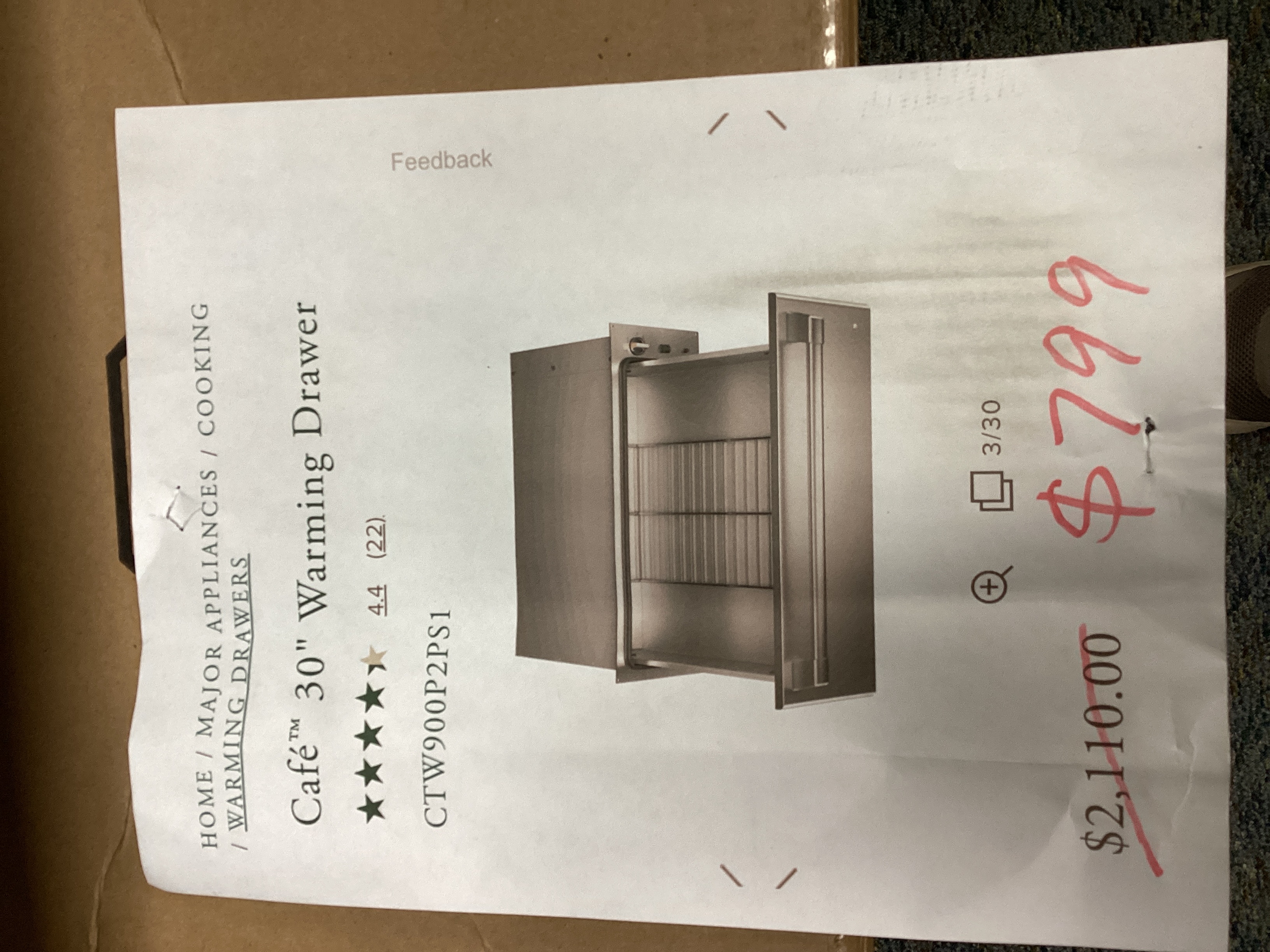 GE CTW900P2PS1 - Range at Doraville Store