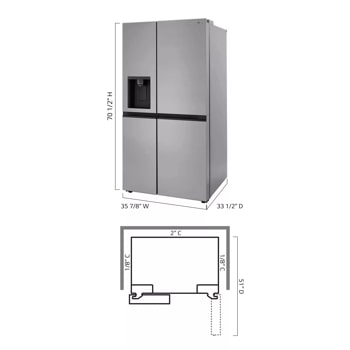 LG LHSXS2706S - Side by side refrigerator at Doraville Store