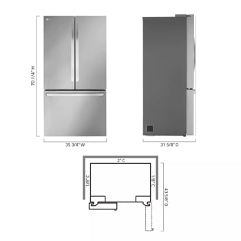 LG LRFLC2706S - French Door Refrigerator at Doraville Store